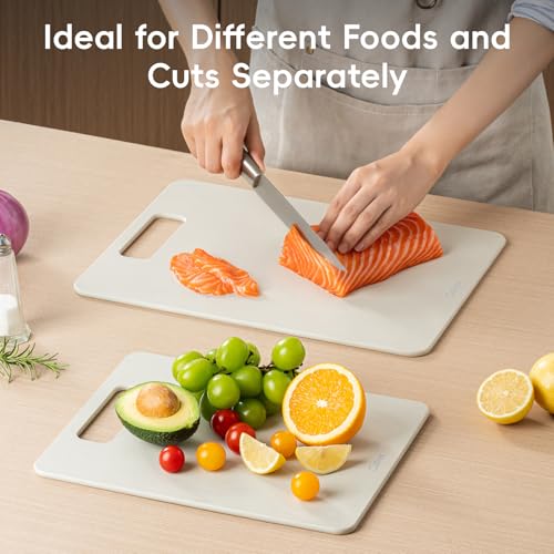 Wood Fiber Cutting Board Set of 2 (Oatmeal White)