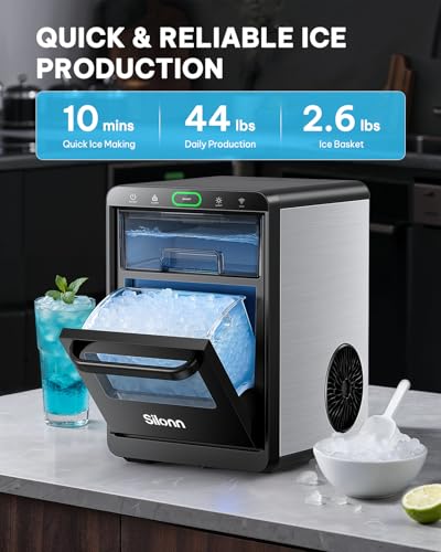 Nugget Ice Maker Countertop (Smart Controlled / 44 lbs)