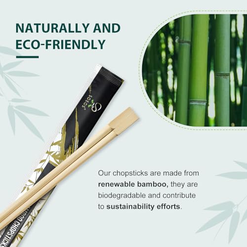 Premium Disposable Bamboo Chopsticks (9 Inch / 400 Sets)