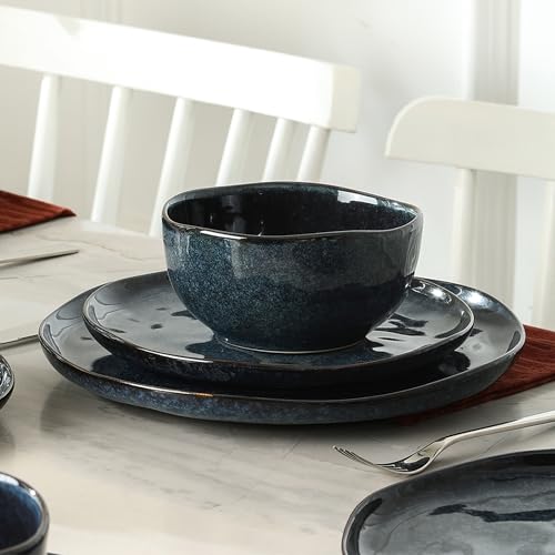 Mirella 4 Piece Bowl Set Stoneware (Blue / 4-Piece - Bowl Set)