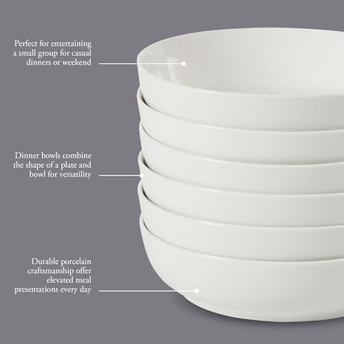 Zen Buffet Pasta Bowls Set of 6 (White (Pasta Bowl) / 41oz Pasta Bowl (Set of 6))