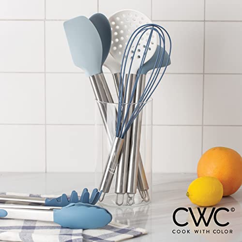 Silicone Cooking Utensils (Blue and White / 10 Pieces)
