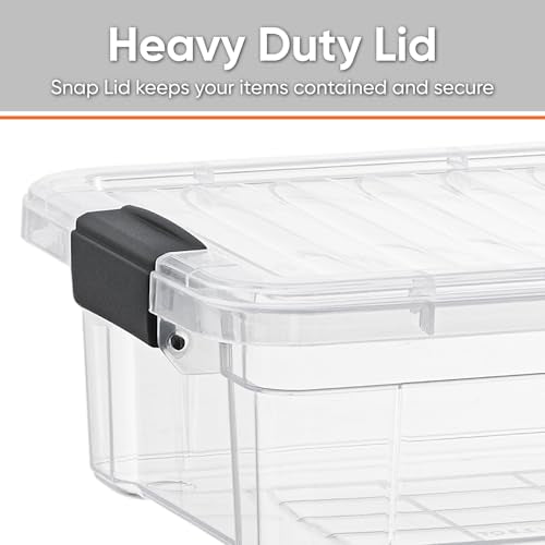 13.7 Quart Clear Plastic Storage Bin with Lid (13.7 Qt)
