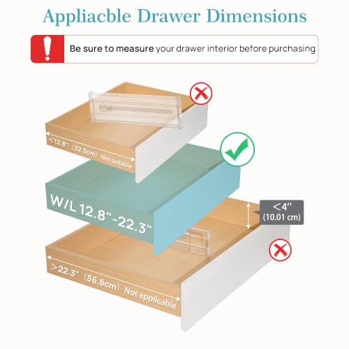 4" Regular Upgrade Drawer Dividers for Clothes (8 Count)