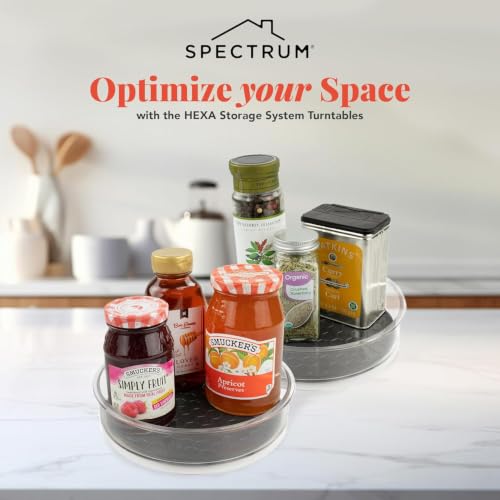 Small Lazy Susan Organizer 7in for Cabinets Refrigerator Pantry Table Pack of 2 (Small)