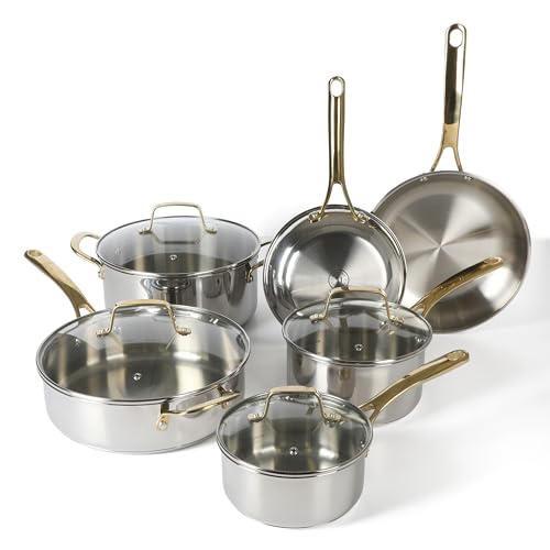 Castelle 10 Piece 18 (Stainless Steel w/ Gold (10pc Set))