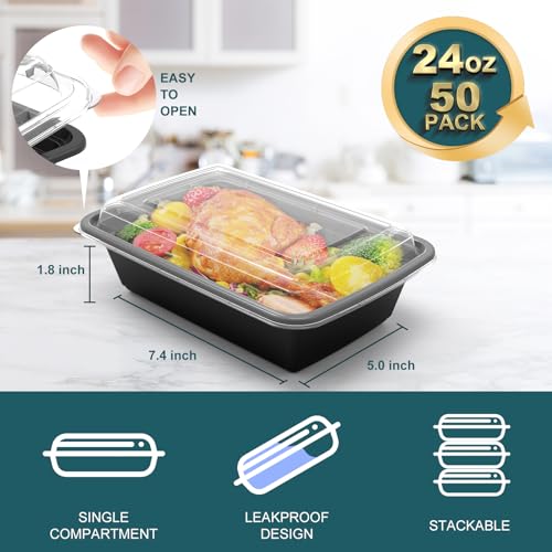 Meal Prep Containers (Containers 24 oz)