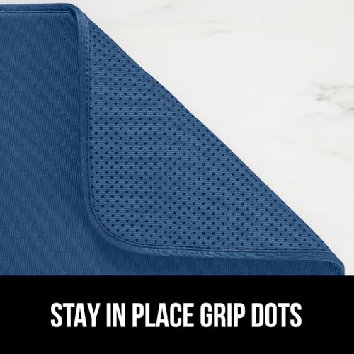 Ultra Absorbent Microfiber Dish Drying Mat (18" x 16" (2 Pack) / Microfiber / Blue)