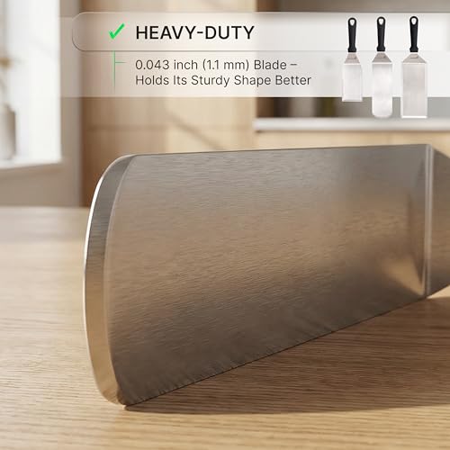 Metal Spatula Griddle Accessories Set (Plastic handle set)