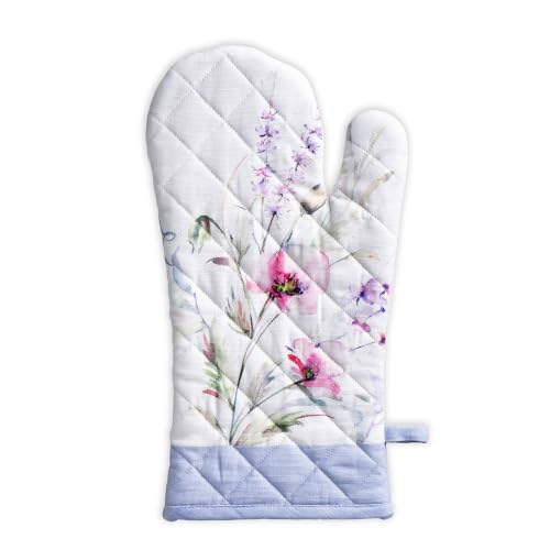 Maison d'Hermine Oven Gloves 100% Cotton Oven Mitt (068 - Summer Floral / 7.5" x 13" (Oven Mitt))