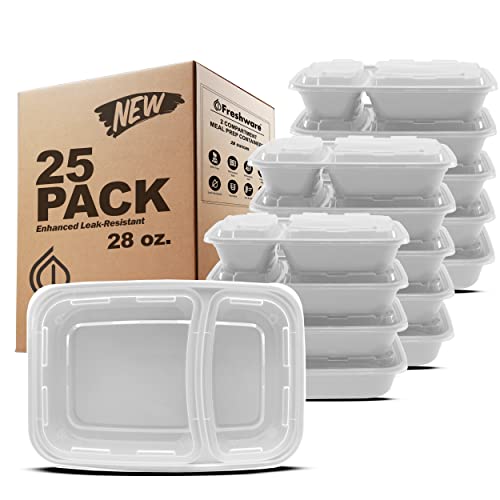 Meal Prep Containers with Lids 28 oz [25 Pack] 2 (28OZ-25PK)