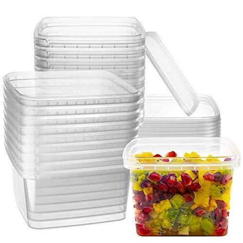 16 oz Deli Containers with Lids 20 Pack (16 oz)