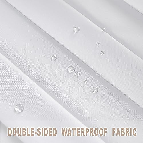 Pleated Folding Curtains for Doorway (White / 52"W x 78"L (Pack of 1))