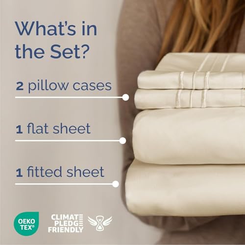 Cal King Size 4 Piece Sheet Set (10 - Off White / California King)