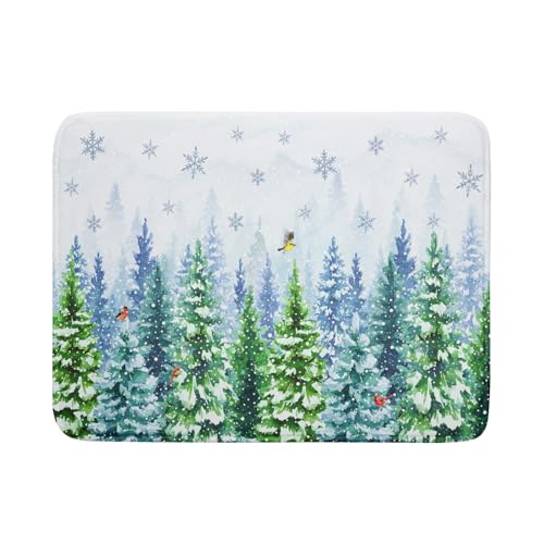 Winter Forest Dish Drying Mats (Winter Forest Bird / 24" x 18")