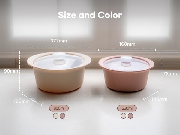 Microwave Silicone Steamer for Baby Food (Terracotta Rose / 27.1oz (800ml))