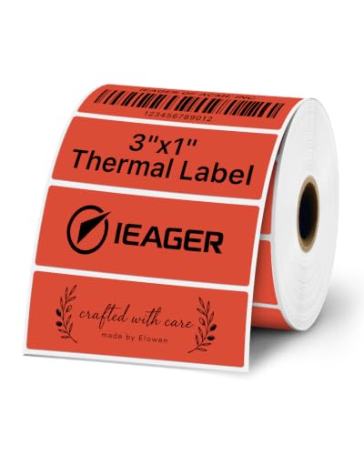 3x1 Inch Thermal Labels (3"x1" / Red)