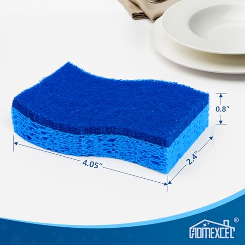 Sponges Kitchen 120Pack (Light Blue-s Shape)