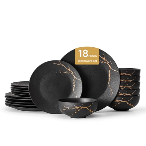 18 Piece Matte Crackle Dinnerware Sets (Service for 6 (18pcs))