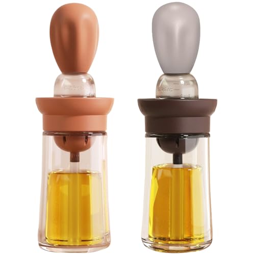 Oil Dispenser with Brush (Grey+Red)