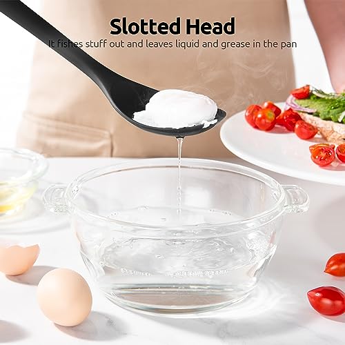 Silicone Spoons Set of 2 (Black)