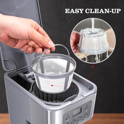 12 Cup Programmable Coffee Maker (Gray)