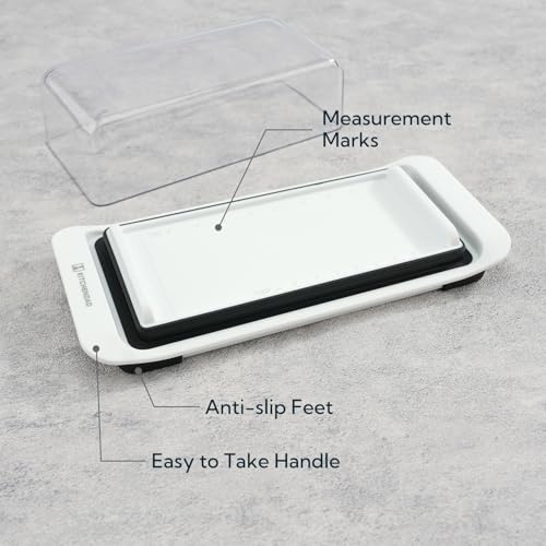 Large Airtight Butter Dish with Lid for Countertop and Fridge