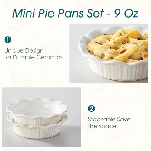 Mini Pie Pans Set of 6 (White)
