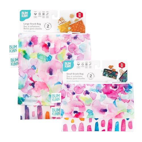 Reusable Sandwich and Snack Bags (Watercolors)