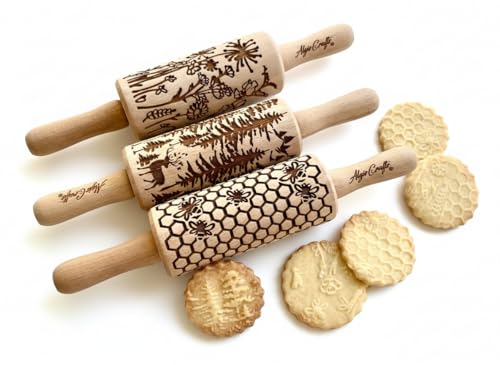 WILD 3 mini Embossed Rolling Pin Set with Bees