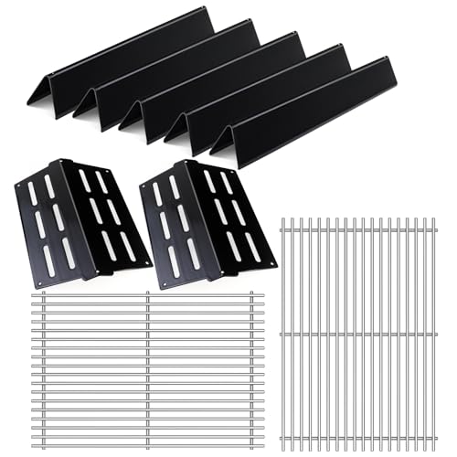 Genesis 300 Grill Parts Stainless Steel Grill Grates 7620 Porcelain Flavorizer Bars for Weber Genesis E310 E320 E330 S330 EP (2+5+2 Genesis 300)