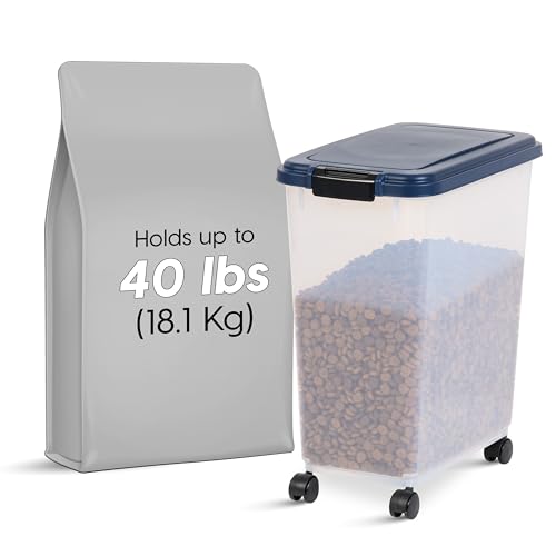 Dog Food Storage Container (40 lbs / Navy)