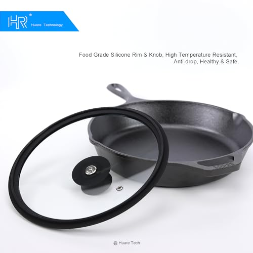 HR Technology Tempered Glass Cookware Lid (8.5" / Black)