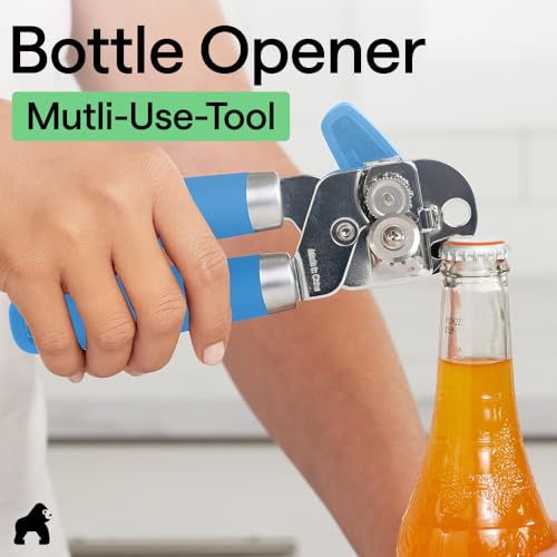 Upgraded Model Stainless Steel Manual Can Opener (Aqua)