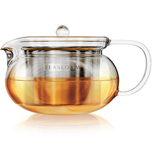 Kyoto 2-in-1 Tea Kettle and Tea Maker – Glass Teapot with Removable Loose Tea Infuser – Tea Connoisseur's Choice (24 FL OZ (2 CUPS))