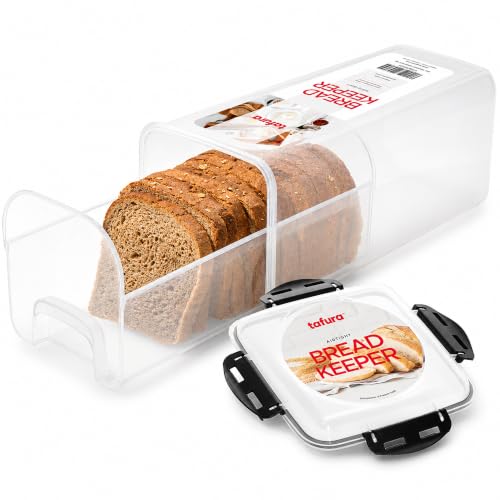 Bread Box with Tray (Black - 1 Pack)