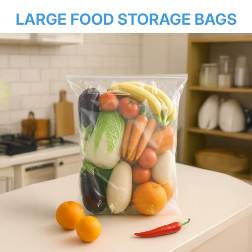 20Pcs Clear 18" x 24" Large Storage Plastic Bags (18x24 Inch(Pack of 20))