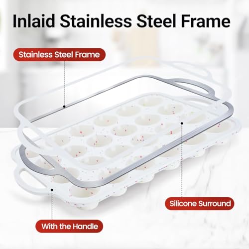 Silicone Mini Muffin Pan with Metal Frame (Mini 24-Cup: 1pc)