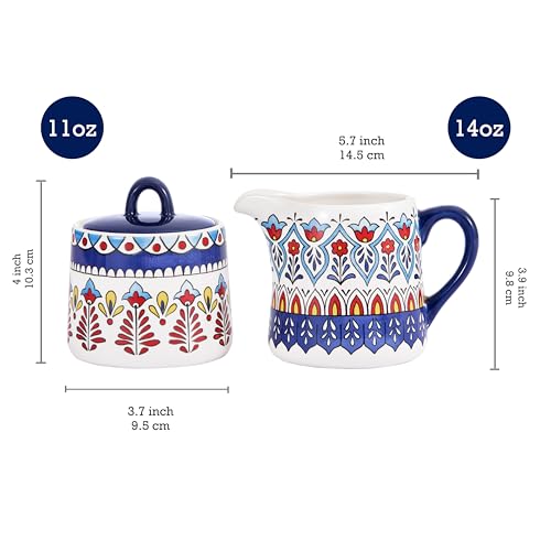 Boho Totem Ceramic Sugar and Creamer Set (Boho Totem)