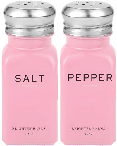 Pink Salt and Pepper Shakers Set by Brighter Barns (Pink)