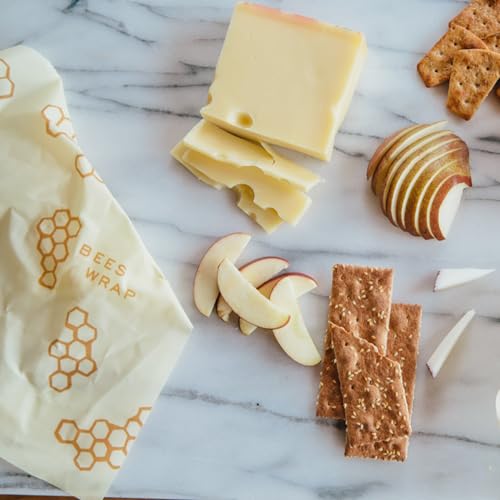 Beeswax Food Wraps (Honeycomb / 2 Large & 3 Medium)