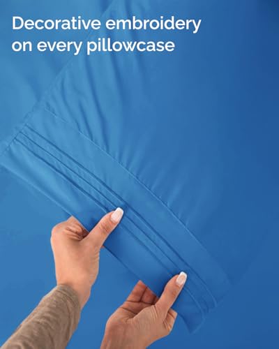 Twin Size 3 Piece Sheet Set (19 - Royal Blue / Twin)