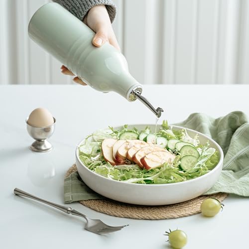 16oz Ceramic Oil Dispenser Bottle (Light Green / 1 Piece (Jupiter))