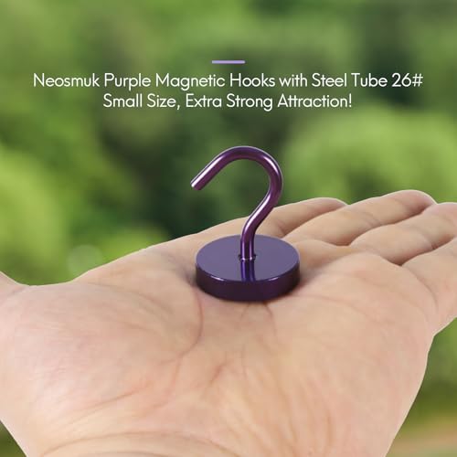 Magnetic Hooks Large Opening (Purple / 80lb Magnetic Hooks)