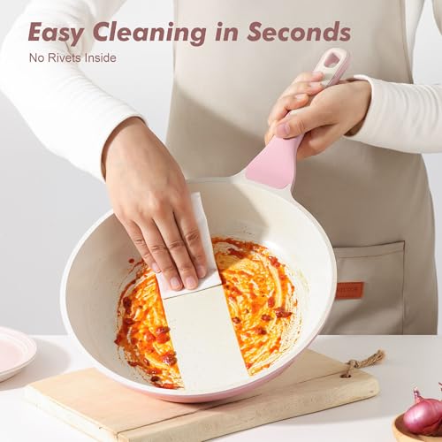 Nonstick Ceramic Frying Pan 12.5 (12.5 Inch / Sakura Pink)