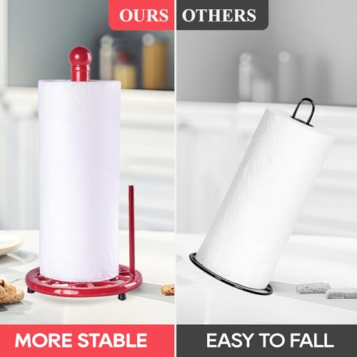 Cast Iron Paper Towel Holder (Red)