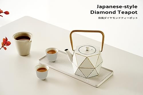 Cast Iron Teapot (30 oz / White Diamond)