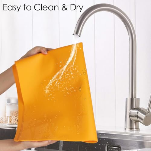 Extra Large Silicone Mats for Kitchen Counter (06-orange / 27.6"L x 16"W)