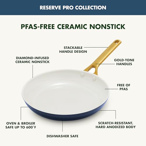 Nonstick Reserve Pro 10 Piece Cookware Set (Twilight Blue / 10 Piece Cookware Set)