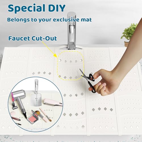 Foldable Silicone Bathroom Sink Cover & Makeup Mat